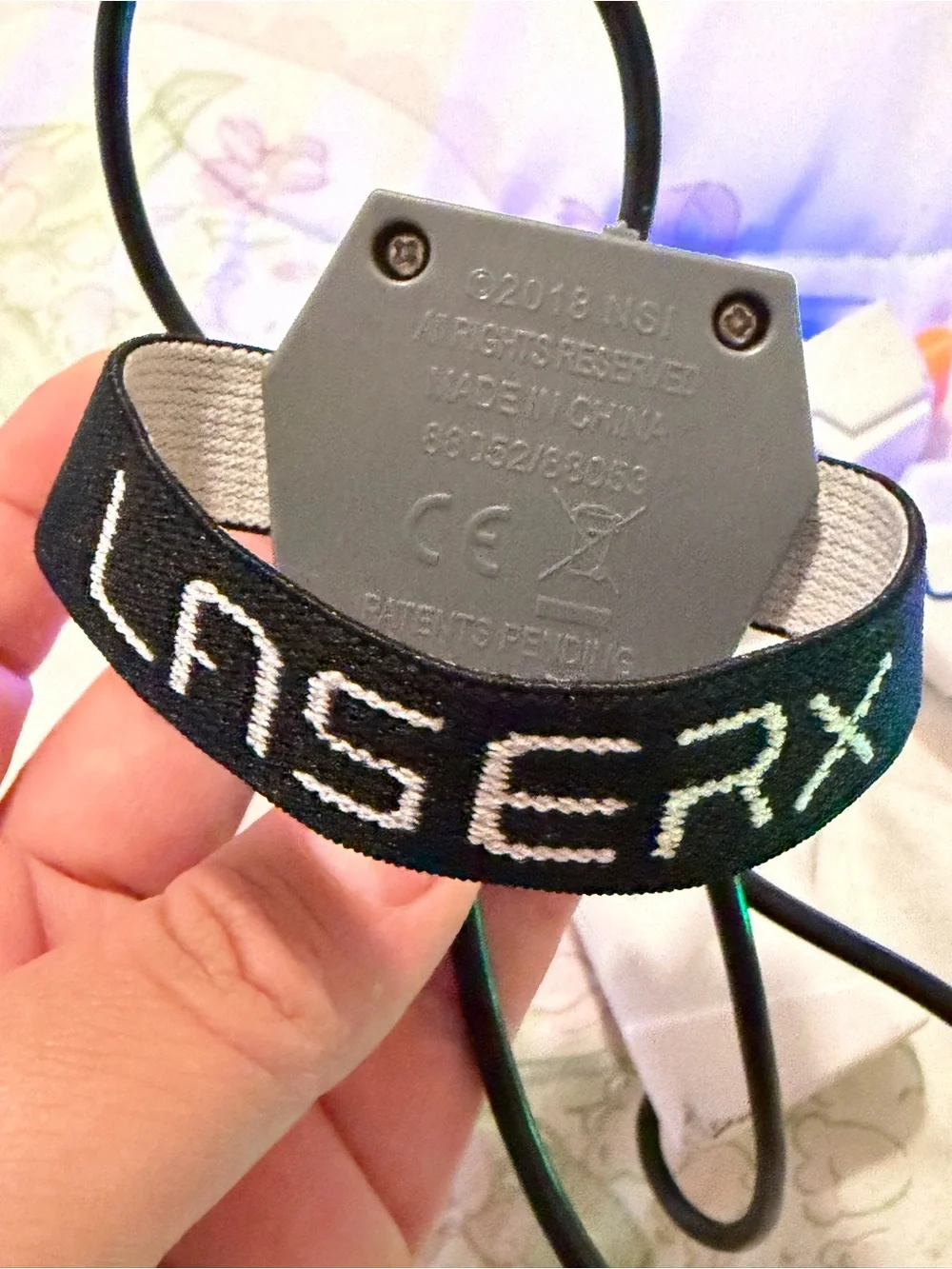 Laser X Headband Sensor Strap in Black and White